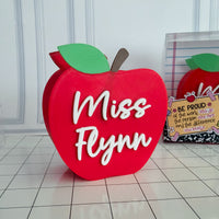 Personalized Apple Pencil Holder | Custom Teacher Desk Organizer & Teacher Gift