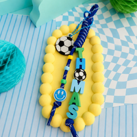 Soccer theme 3D Printed Name Keychain