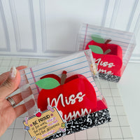 Personalized Apple Pencil Holder | Custom Teacher Desk Organizer & Teacher Gift