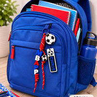 Soccer theme 3D Printed Keychain w/ hanging charms