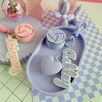 Personalized Volleyball Clicker & Name Bag Charm