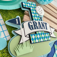 Hole in One Cake Topper, Golf cake topper, Golf 1st birthday Party, golf one banner, golf par-tee, hole in one cake topper