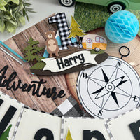 One Happy Camper cake topper