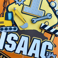 Construction cake topper