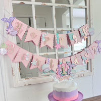 Mermaid high chair banner