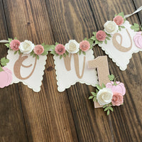Pumpkin high chair banner, fall first birthday party