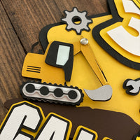 Construction Theme cake topper/banner