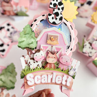 Shaker/LED lights custom cake topper