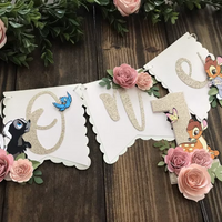 Bambi banner, bambi 1st birthday decor, floral party decor, one birthday banner, bambi banner, bambi banner
