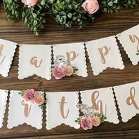 Bambi banner, bambi 1st birthday decor, floral party decor, one birthday banner, bambi banner, bambi banner