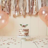 one cake topper, One Year Old Cake Topper, Floral Cake Topper, Glitter Cake Topper, Smash Cake , Girl Cake Topper,  cake smash cake topper-3