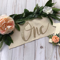 High chair garland, floral high chair banner, bohemian flower garland, highchair banner, bohemian party decor