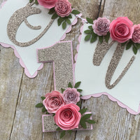 floral high chair banner, boho floral banner , floral party decor, floral banner, boho high chair banner, high chair banner,
