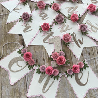 floral high chair banner, boho floral banner , floral party decor, floral banner, boho high chair banner, high chair banner,