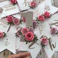 floral high chair banner, boho floral banner , floral party decor, floral banner, boho high chair banner, high chair banner,