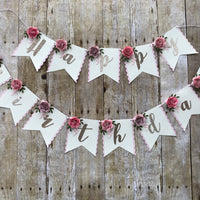 Floral banner, floral party decor, baby shower banner, floral baby shower, floral nursery, nursery banner, baby shower banner, boho banner