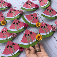 One in a melon first year clips, one in a melon Monthly photo banner, watermelon party, watermelon party decor, one in a melon party