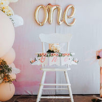 Swan high chair banner, princess party, 1st birthday party