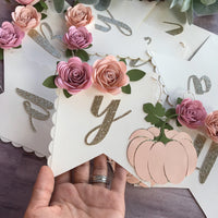 Pumpkin 1st birthday banner