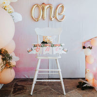 Swan high chair banner, princess party, 1st birthday party