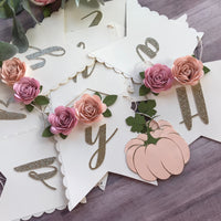 Pumpkin 1st birthday banner