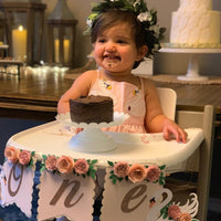 Swan high chair banner, princess party, 1st birthday party