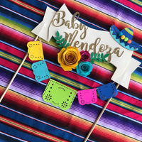 Fiesta cake topper, cinco de mayo decor, fiesta party, coco cake topper