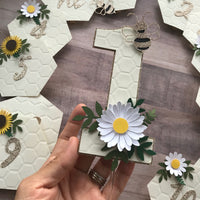 Bee theme cake topper, 1st birthday cake topper, bee birthday décor, cake smash topper, sunflower cake topper, daisy