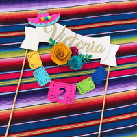 Fiesta cake topper, cinco de mayo decor, fiesta party, coco cake topper
