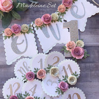 Floral high chair banner, floral party package, floral banner, boho high chair banner, high chair banner, floral party decor, floral 1st bir