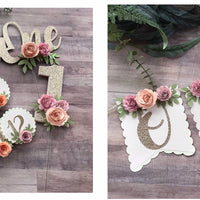 Floral high chair banner, floral party package, floral banner, boho high chair banner, high chair banner, floral party decor, floral 1st bir