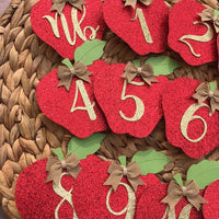 Apple monthly Garland | Apple Banner | Apple party decoration | Apples Decor |Apples garland | Fruit party decor | Apple of my eye party