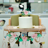 One high chair banner, tropical high chair banner, tropical theme birthday decor, smash cake banner, smash cake photo prop, luau first birth