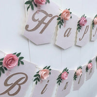 Boho floral banner, floral banner, boho floral garland, 1st birthday party, floral 1st birthday, floral baby shower, boho party decor-2