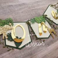 Jungle Safari high chair banner, safari 1st birthday, safari high chair banner, one high chair banner, safari birthday decor-1