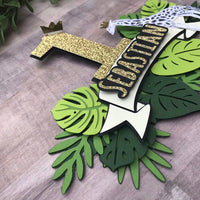 Jungle Safari cake topper, safari 1st birthday, safari gold cake topper, wild one cake topper, jungle theme topper, safari birthday decor