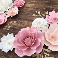 10 pc set nursery paper flowers, paper wall flowers, nursery flowers, paper blooms, nursery decor, CUSTOMIZE COLORS