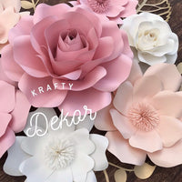 10 pc set nursery paper flowers, paper wall flowers, nursery flowers, paper blooms, nursery decor, CUSTOMIZE COLORS