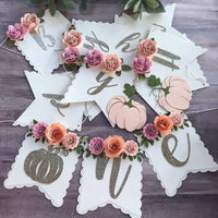 Pumpkin high chair banner, my little pumpkin theme, fall high chair banner, fall first birthday party