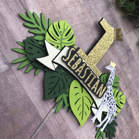 Jungle Safari cake topper, safari 1st birthday, safari gold cake topper, wild one cake topper, jungle theme topper, safari birthday decor