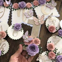 Butterfly theme cake topper, butterfly floral package, 1st birthday butterfly theme, butterfly cake topper, butterfly decor