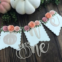 Pumpkin high chair banner, my little pumpkin theme, fall high chair banner, fall first birthday party
