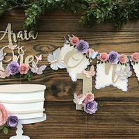 Butterfly theme cake topper, butterfly floral package, 1st birthday butterfly theme, butterfly cake topper, butterfly decor
