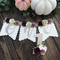 Fall birthday high chair banner, my little pumpkin theme, fall high chair banner, fall first birthday party