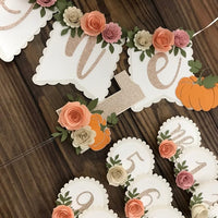 My little pumpkin party, fall pumpkin banner, pumpkin high chair banner, fall theme party, little pumpkin 1st birthday, one pumpkin