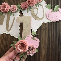 My little pumpkin party, fall pumpkin banner, pumpkin high chair banner, fall theme party, little pumpkin 1st birthday, pumpkin cake topper