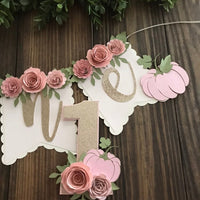 My little pumpkin party, fall pumpkin banner, pumpkin high chair banner, fall theme party, little pumpkin 1st birthday, pumpkin cake topper