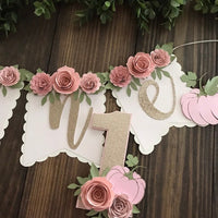 Pumpkin theme first birthday decor