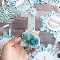 Winter Onederland banner, snowflake banner, winter birthday decor, onederland banner, 1st birthday banner-2