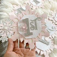 Winter Onederland banner, snowflake banner, winter birthday decor, onederland banner, 1st birthday banner-2